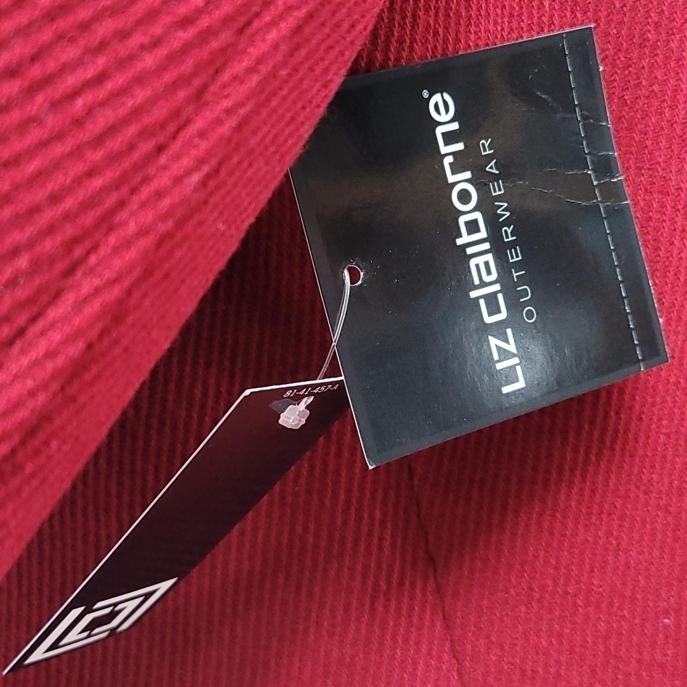 LIZ Claiborne Women's Red Double Breasted Coat - Picture 4 of 15